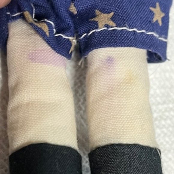 VTG Raggedy Andy Fabric Doll Christmas Holiday Tree Ornament Handmade 7" - Picture 10 of 10